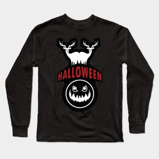 halloween deer logo Long Sleeve T-Shirt